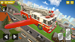 Flying Fire Truck Driving Sim Screenshot 1