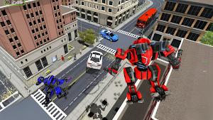 Police Robot Transform Car War Screenshot 2