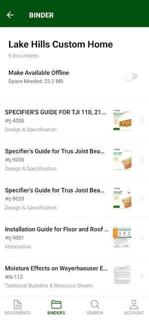 Weyerhaeuser Document Library Screenshot 2