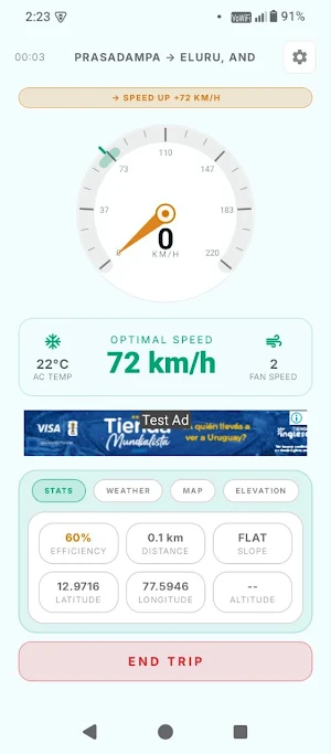 EcoSpeed : Mileage Optimizer Screenshot 2
