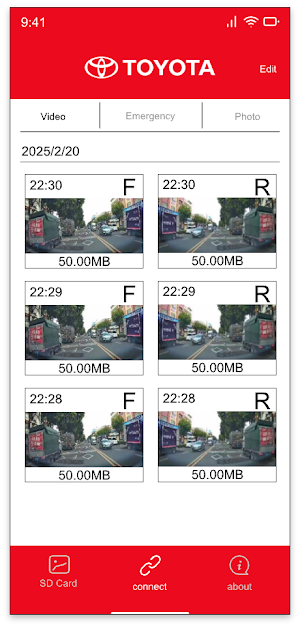 Toyota MY DVR Screenshot 2