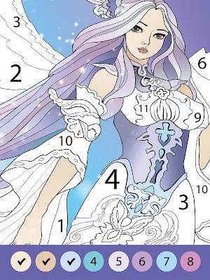Fantasy Coloring by Numbers Screenshot 0