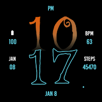 Secret Orange Blue Watch Face