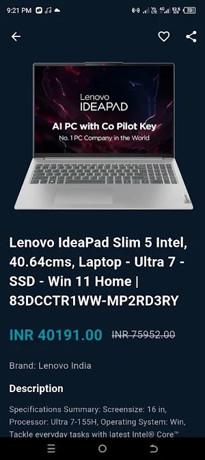 Laptops & Pc parts - Shopping Screenshot 0