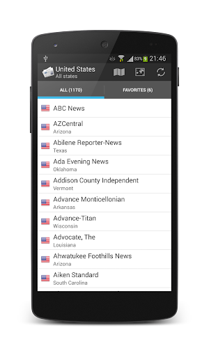 US Newspapers Screenshot 0