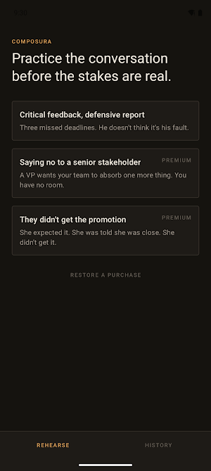 Composura: Rehearse Hard Talks Screenshot 1