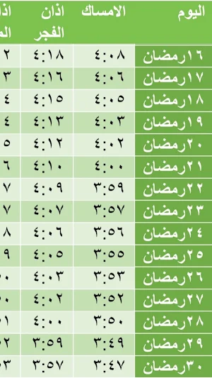 امساكية رمضان بغداد - العراق Screenshot 1
