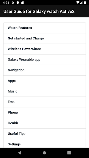 User Guide for Galaxy Watch Active 2 Screenshot 0