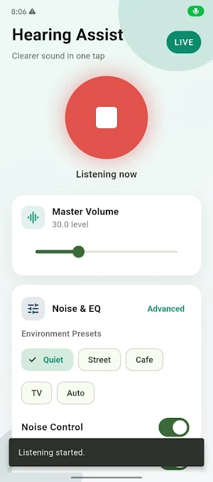 Hearing Aid Screenshot 1