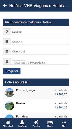 VHB Viagens e Hotéis Screenshot 2
