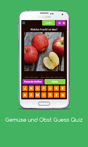 Gemüse und Obst Guess Quiz Screenshot 1