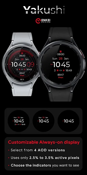Yakushi Digital - watch face Screenshot 2