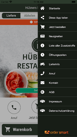 Hübners Restaurant Screenshot 2