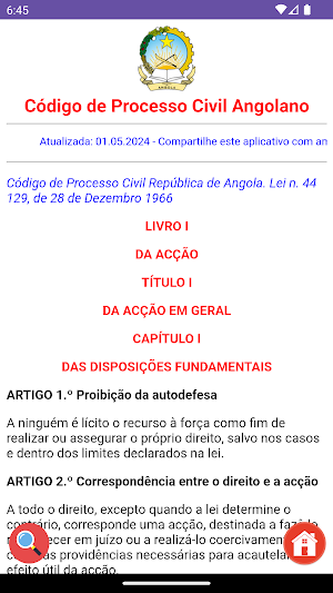 Código de Processo Civil AO Screenshot 0