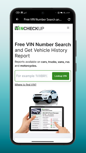 vehicle vin check Screenshot 0