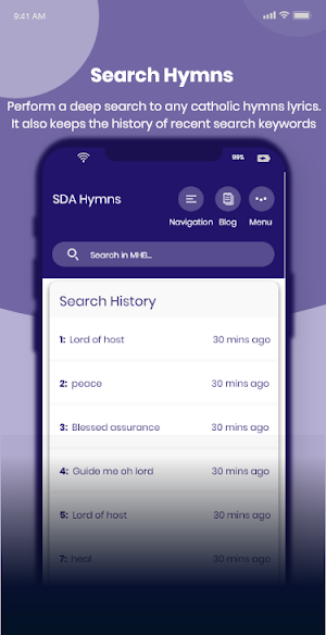 SDA Hymnal with tunes offline Screenshot 1