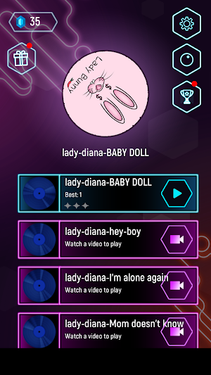 Lady Diana Tiles ball Edm Hop Screenshot 1