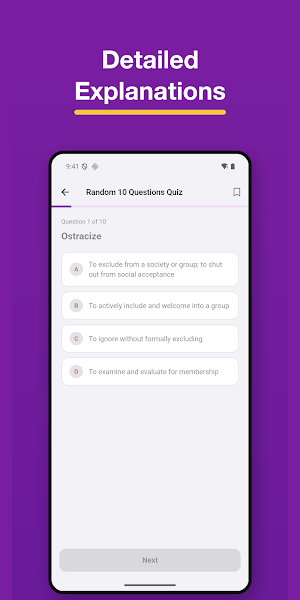 SAT Vocabulary Builder Screenshot 1