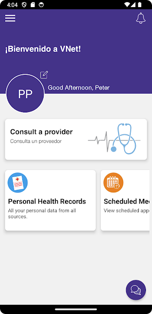 VNET TeleHealth Screenshot 1