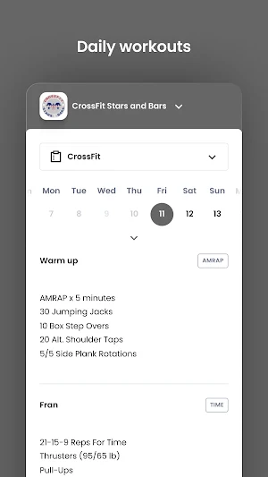 CrossFit Stars and Bars Screenshot 3