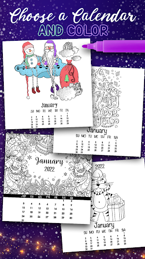 Coloring calendar 2022 Screenshot 1