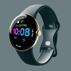 Rainbow Animated Watch face Screenshot 2