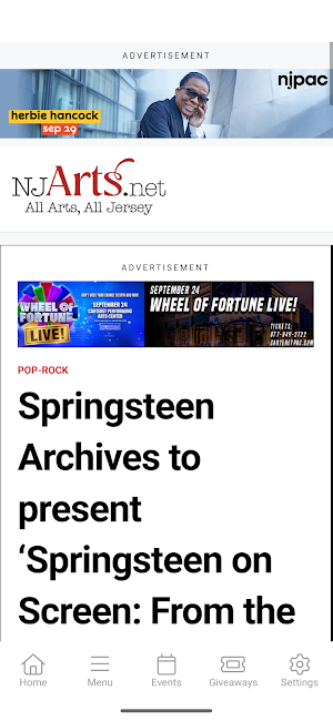 NJArts.net Screenshot 2