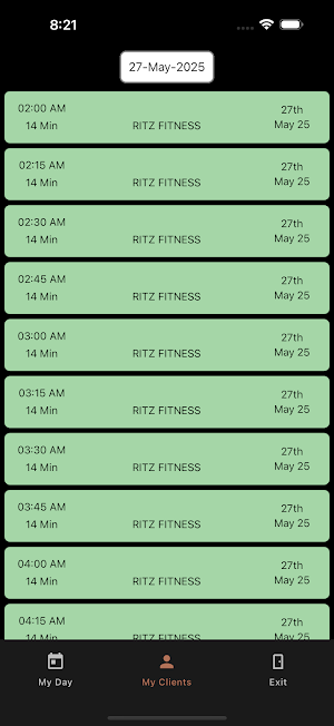 Ritz Booking Screenshot 2
