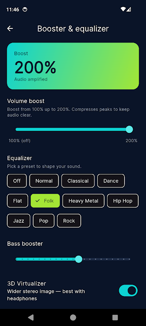 Volume Booster - Sound Control Screenshot 2