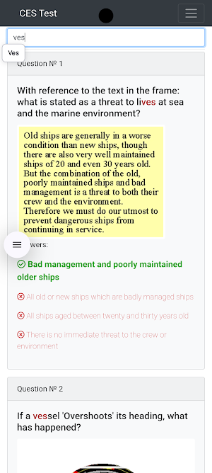 Navigation Support level CES Screenshot 2