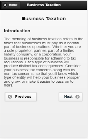 Business Taxation Screenshot 1