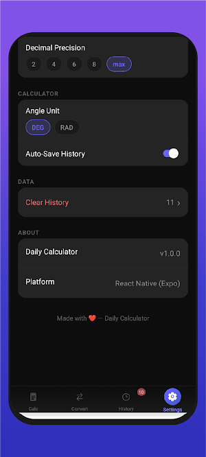 Daily Calculator Screenshot 2