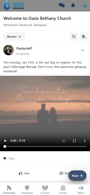 Oasis Bethany App Screenshot 1