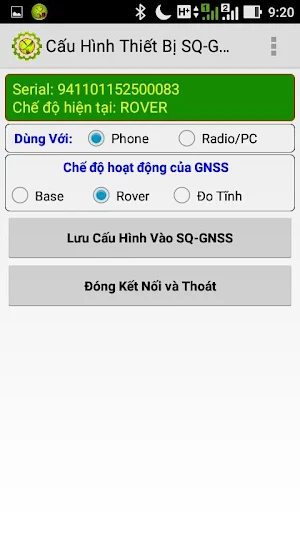 Ứng Dụng Cấu Hình SQ-GNSS Screenshot 1