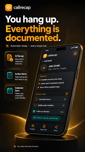 AI Call Recorder - CallRecap Screenshot 1