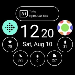 Pixel Slick Watch Face Screenshot 0