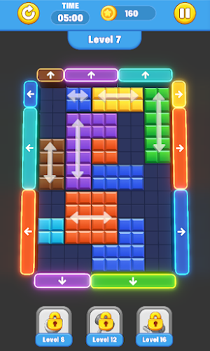 Color Block Neon Jam Puzzle Screenshot 0