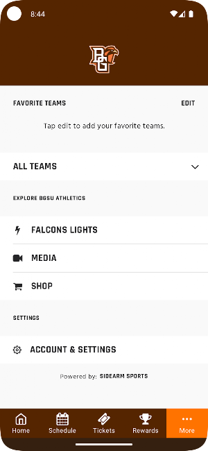 BGSU Athletics Screenshot 2