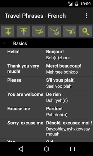 Travel Phrases - French Lite Screenshot 0
