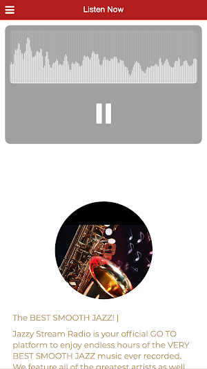 Jazzy Stream Radio Screenshot 1