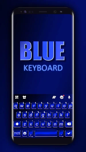 Blue Keyboard Background Screenshot 0