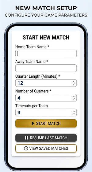 Offline Basketball Scoreboard Screenshot 1