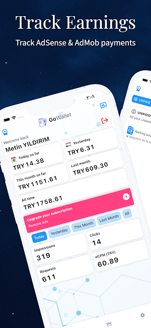 GoWallet - Track Your Earnings Screenshot 3