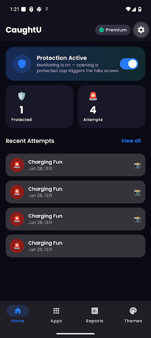 CaughtU: App Lock & Intruder Screenshot 0