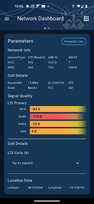 GoodPAW: RF Signal & Band Lock Screenshot 1