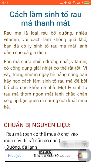 Pha Chế  Đồ Uống Dinh Dưỡng Screenshot 3