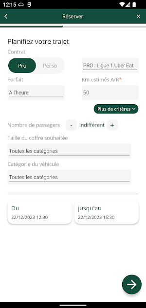 Formules Autopartage Screenshot 3