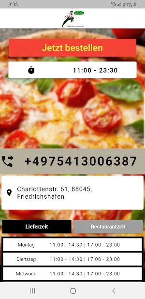 Pizza Bodensee Friedrichshafen Screenshot 0