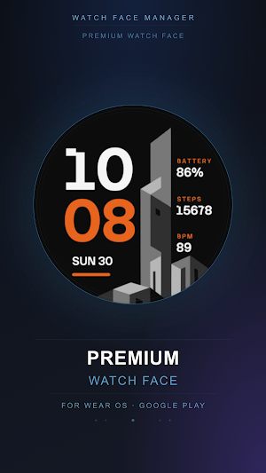 Brutalist City Watch Face Screenshot 3