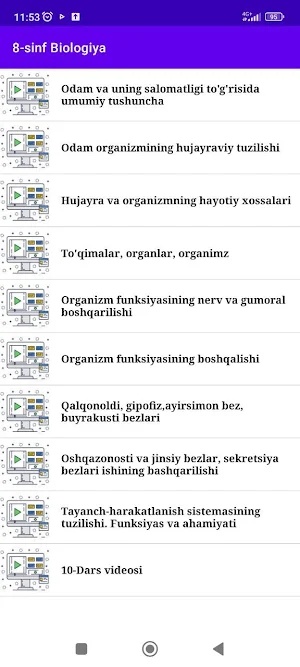 8-sinf biologiya dasturi Screenshot 0